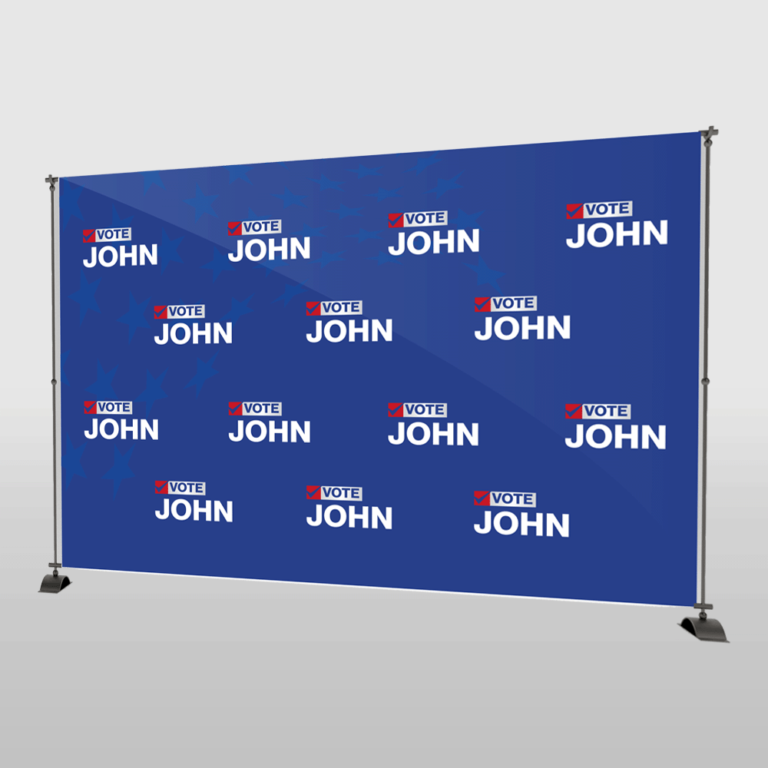 10x8 Step And Repeat Banner For Your Campaign - Union Printed